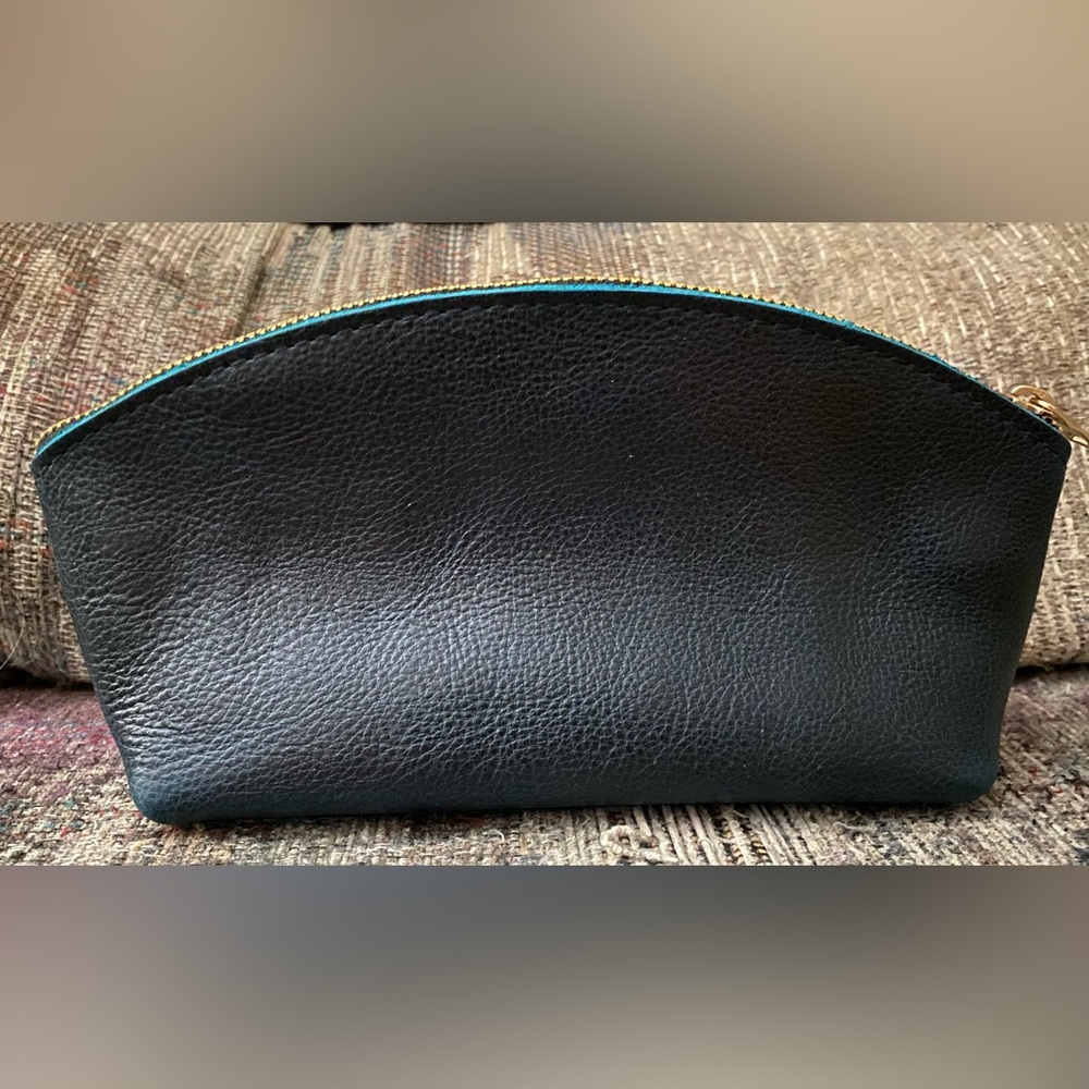 Portland Leather Goods Almost Perfect Total Eclipse Makeup Bag.